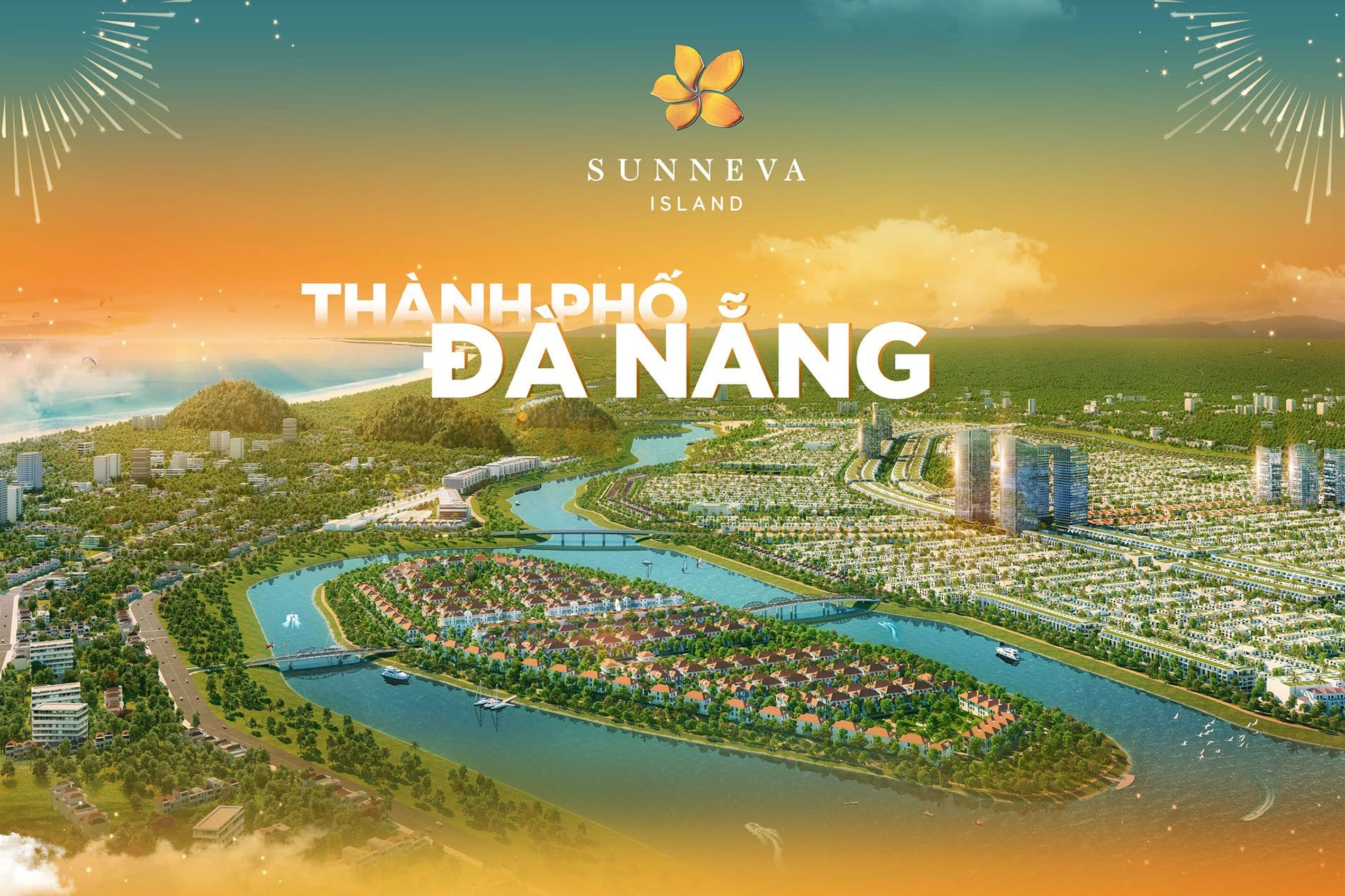 Vị trí dự án Sunneva island tại hường Hòa Hải, Hòa Quý, Quận Ngũ Hành Sơn, Thành phố Đà Nẵng.