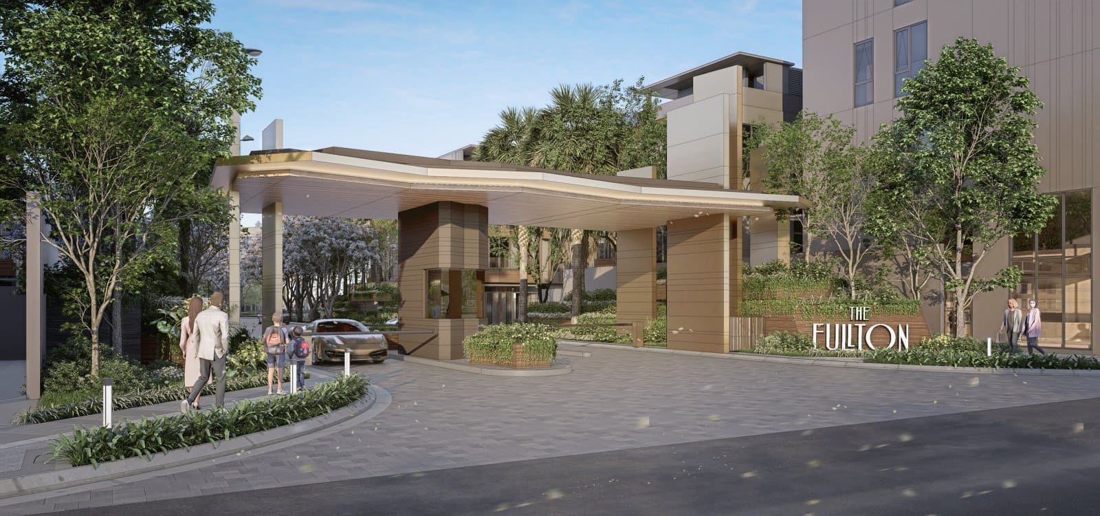 Cổng chào The Fullton CapitaLand, dự án khu dân cư thấp tầng đầu tiên tại Hưng Yên, Greater Hanoi.