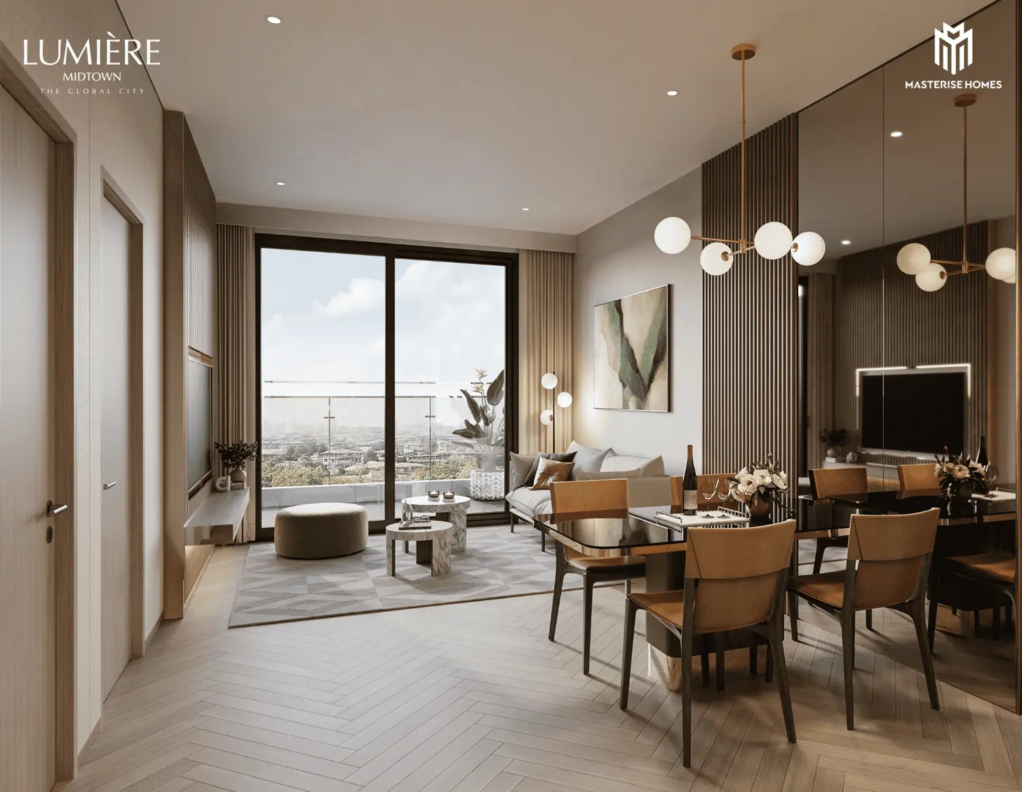 Không gian sống tinh tế và sang trọng tại LUMIÈRE Midtown, nơi trải nghiệm sống đẳng cấp giữa trung tâm The Global City.