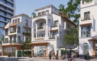 Khu phố French District trong dự án Blanca City, điểm giao thoa giữa nét cổ điển và hiện đại.