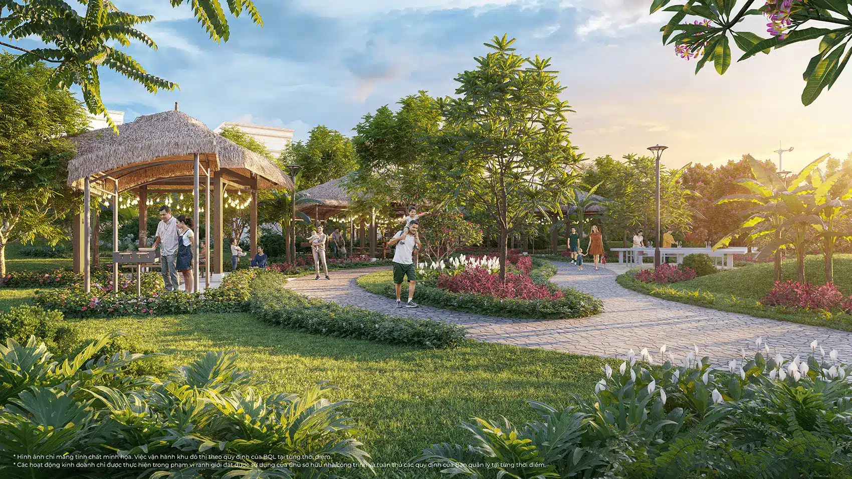 Công viên sinh thái xanh mát tại Vinhomes Green City, mang đến cuộc sống gần gũi thiên nhiên cho cư dân.