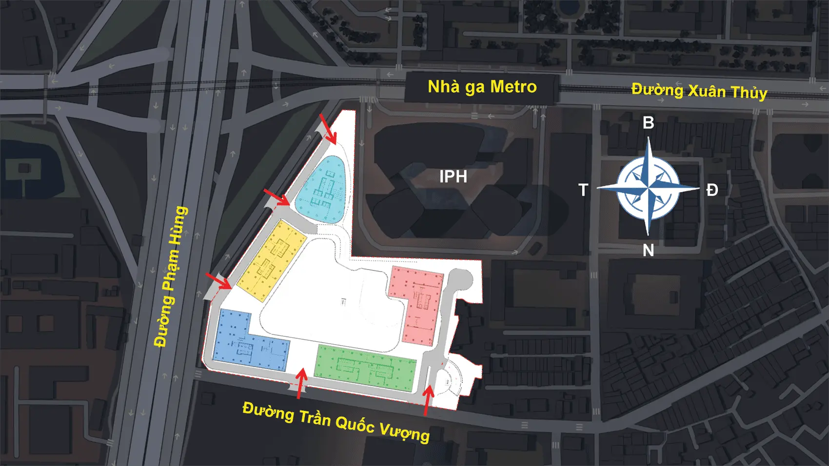 Vị trí “kim cương” của Sun Group Cầu Giấy tại ngã tư Phạm Hùng – Xuân Thủy, kết nối thuận tiện các tiện ích hàng đầu.