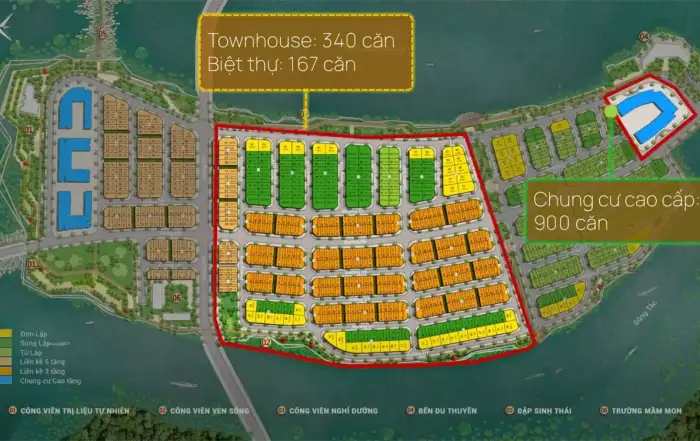 Mặt bằng phân lô dự án Charmora City - Khu đô thị ven sông đẳng cấp quốc tế tại Nam Nha Trang.